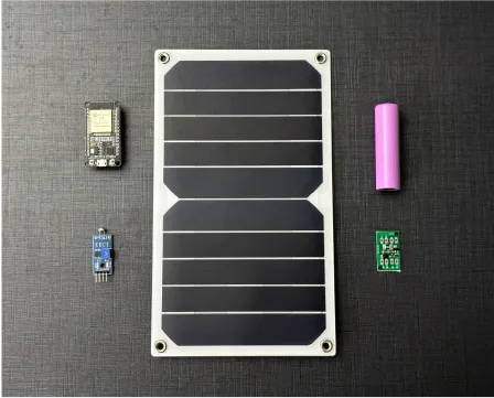 Solar charged battery powered light monitoring using LDR sensor