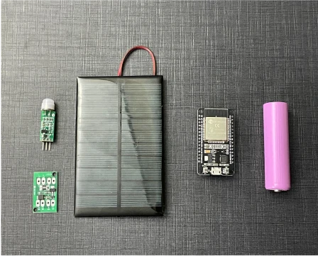 Solar charged battery powered motion sensing using mini PIR sensor