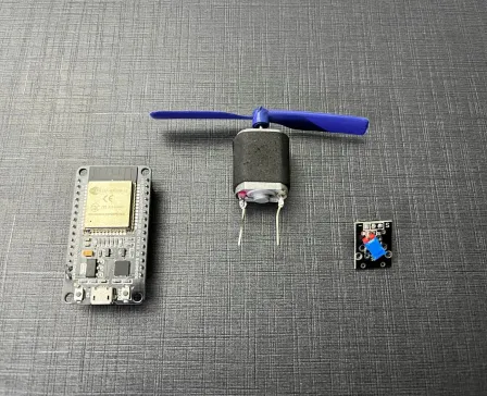 Control mini DC motor using Tilt switch