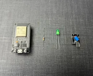 Sense the change in orientation using tilt switch and LED