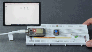 Sense the change in orientation using tilt switch and LED