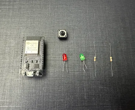 Controlling multiple LED states using a push button