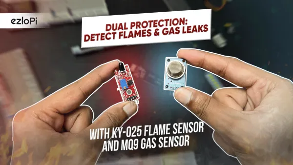 Enhanced fire detection using KY-026 Flame sensor & MQ-9 Gas sensor