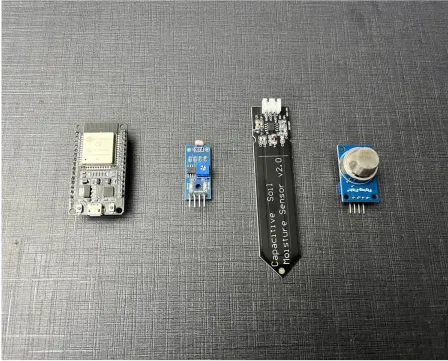 Smart greenhouse garden using soil moisture sensor, LDR and MQ135 sensor