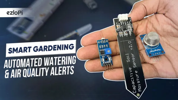 Smart greenhouse garden using soil moisture sensor, LDR and MQ135 sensor