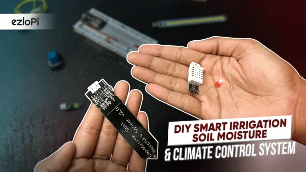 Smart Irrigation System using soil moisture sensor and DHT22