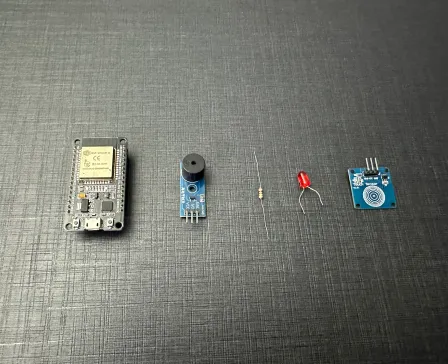 Using touch sensor to control buzzer and LED