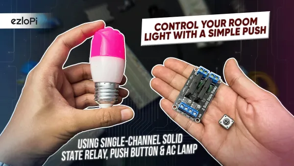 Control AC lamp with solid state relay through push button