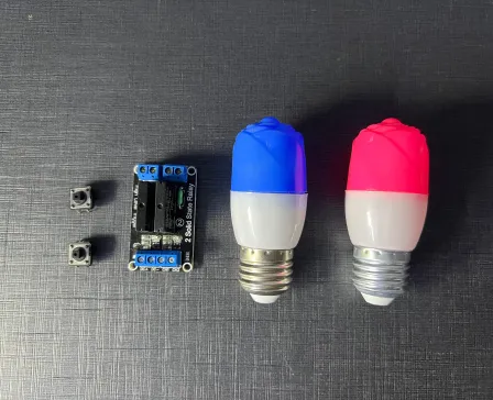 Control AC lamps using solid-state relay