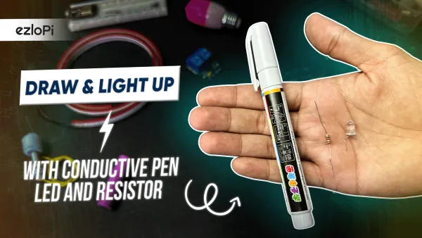 Light up LED using a conductive pen